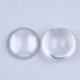 <p>
 Круглый стеклянный прозрачный кабошон, толщина 5-8 мм. Диаметр примерно 24,7 мм. Хорошо смотрится в рамке с подложенной под него картинкой или фотографией. На кабошонах возможны небольшие царапинки. Цена за упаковку 40-50 грамм в зависимости от толщины кабошонов (около 10 штук, фасуются без проверки на дефекты).
</p>