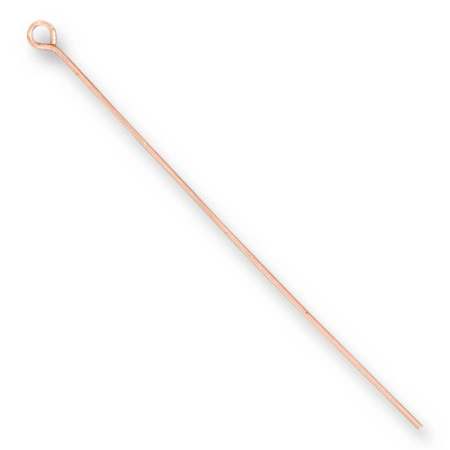 Пины с ушком, 54х0.644мм, TierraCast, базовый материал - латунь, яркая медь, 20 шт.