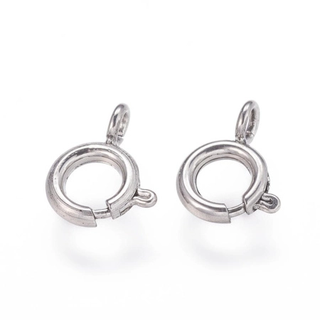 Застежка, 9х6мм, кольцо, базовый материал - нержавеющая сталь, без покрытия, 2 шт.