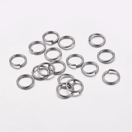 Соединительное колечко, 6мм (толщина 0.7мм, внутренний размер 4.6мм), базовый материал - железо, вороненая сталь, 10 грамм