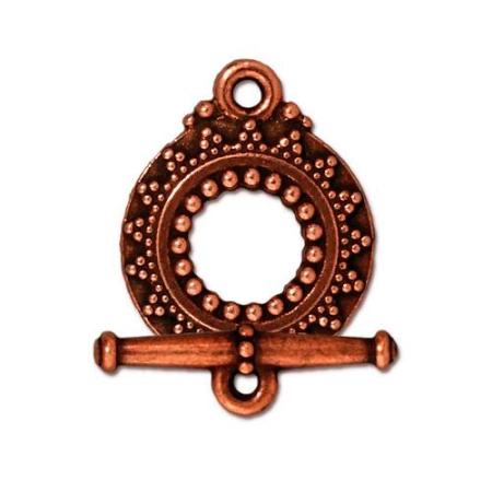 Застежка, 21х17мм, TierraCast, тогл, Бали, базовый материал - оловянный сплав, медный, 1 шт.