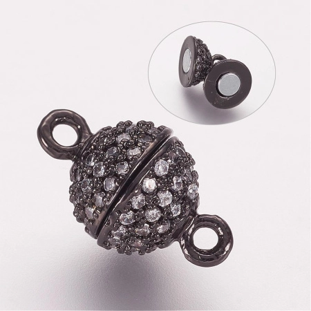 <p>Фурнитура для бижутерии Милано класса люкс (MILANO LUX). Качественный компонент для бижутерии - эффектный магнитный замок-шарик для браслета или колье. Инкрустация фианитами в технике паве. Форма и оттенок замочка могут немного отличаться от фотографии. Цена за 1 шт.</p>
