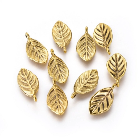 <p>Трехмерная металлическая подвеска в форме листика. Оттенок может отличаться от фотографии. Цена за 10 шт.</p>