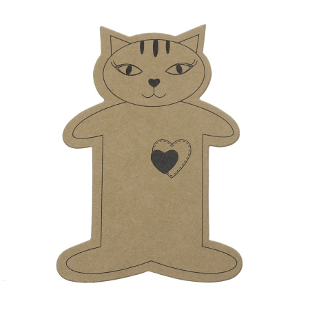 Карточка для демонстрации украшений, 119х84мм, Кошечка, картон, 1 шт., УЦЕНКА