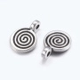 <p>Двусторонняя подвеска в форме спирали. Под античное серебро с чернением. Базовый материал - бижутерный металлический сплав на основе цинка, покрытие - серебристое с чернением. Оттенок может отличаться от фотографии и в разных поставках. Цена за 1 шт.</p><p>УЦЕНКА: металл имеет желтоватый, розоватый либо тёмный оттенок, пятна и разводы.</p>