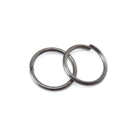 Соединительное колечко, 7мм (толщина 1.0мм, внутренний размер 5мм), базовый материал - латунь, вороненая сталь, 10 грамм