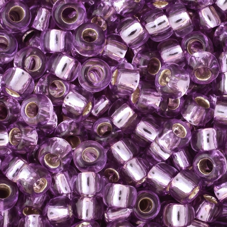 Бисер TOHO круглый, размер 8/0, цвет #2219 (Внутреннее серебрение, светлый виноград), 10 грамм