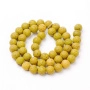<p>Бусины из натуральной вулканической лавы (вулканического туфа), тонированной в желтый цвет. Оттенок может отличаться от фотографии. Бусины матовые. Могут немного отличаться по форме и размеру. Цена за низку, около 63 бусин. Бусины могут быть покрыты пылью от сверления, рекомендуется их протереть или промыть перед использованием.</p>