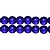Бусины стеклянные, 12мм, темно-синие, 28 шт., низка