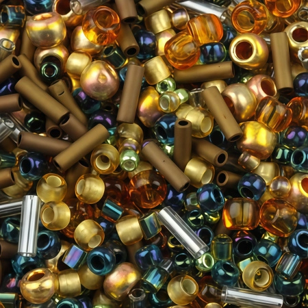 Бисер TOHO Mix, цвет #3220 (Сине-бронзовый), 10 грамм