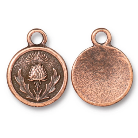 Подвеска, 18х14.5мм, TierraCast, Чертополох, базовый материал - оловянный сплав, медная с чернением, 2 шт. Подвеска, 18х14.5мм, TierraCast, Чертополох, базовый материал - оловянный сплав, медная с чернением, 2 шт.