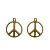 Подвеска, 21х17мм, пацифистский знак, базовый материал - цинковый сплав, бронзовый, 1 шт.
