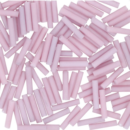 Бисер TOHO Bugle, размер 9мм, цвет #765 (Непрозрачный матовый, пастель, плюмерия), 10 грамм