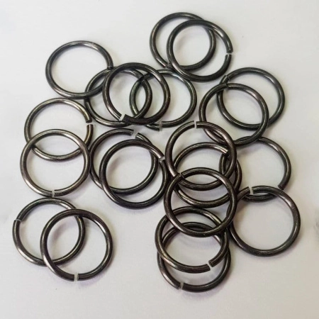 Соединительное колечко, 10мм (толщина 1.0мм, внутренний размер 8мм), TierraCast, базовый материал - латунь, вороненая сталь, 20 шт.