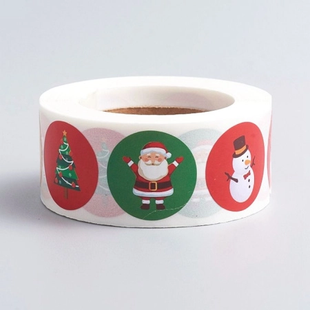 <p>
 Яркие милые круглые самоклеющиеся стикеры новогодней тематики. Размер примерно 2.5 см, может немного отличаться от заявленного. Отлично подходят для декорирования и детского творчества. Оттенок может отличаться от фотографии и в разных поставках. Наклейки сделаны из бумаги, поставляются на катушке, в наборе около 500 наклеек.
</p>