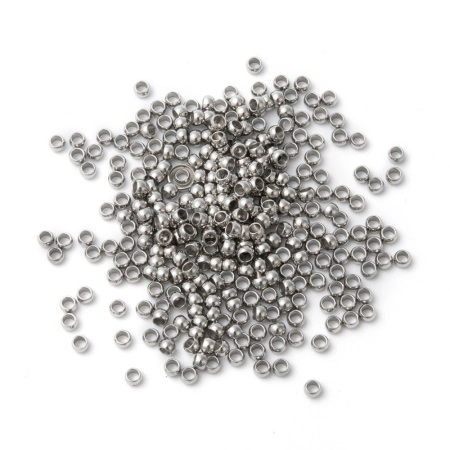 Кримпы, 1.5х0.9мм, микрокримпы, базовый материал - нержавеющая сталь, без покрытия, 50 шт.