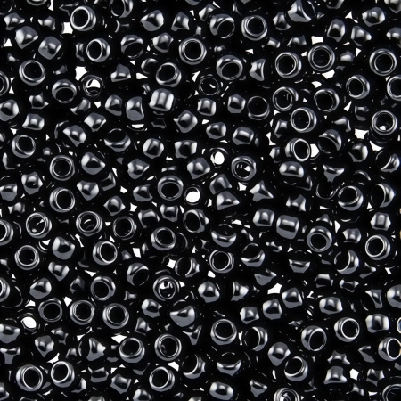 Бисер TOHO круглый, размер 8/0, цвет #49 (Непрозрачный, черный), 10 грамм