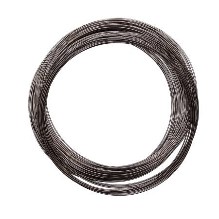 Проволока с памятью, 115х1мм, для колье, вороненая сталь, 25 витков
