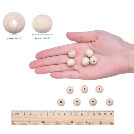 <p>
Деревянные бусины без покрытия. Размер примерно 14*13 мм, могут немного отличаться по форме и размеру. На бусиных возможны небольшие неровности. Размер отверстия около 2-3 мм. Отлично подходят для создания слингобус, детских украшений, эко-украшений и т.д. Оттенок может отличаться от фотографии и в разных поставках. Цена за 20 грамм (около 22 бусин, фасуются без проверки на дефекты).
</p>