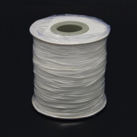 Шнур синтетический вощеный, полиэстеровый, около 0.5мм, белый, 10 метров