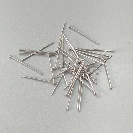 Пины со шляпкой, 16х0.5мм, базовый материал - нержавеющая сталь, без покрытия, 5 грамм