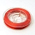 Нить - резинка для браслетов, 1х0.8мм, плоская, красная, катушка, 10 метров