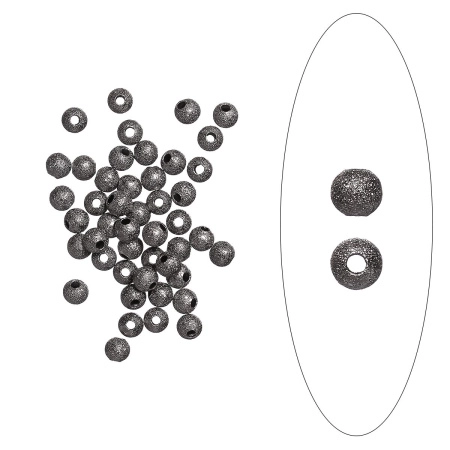 Бусина металлическая, 4мм, звездная пыль, базовый материал - латунь, вороненая сталь, 2 грамма <p>
Латунная бусина с покрытием звездная пыль (stardust) цвета стали с чернением (вороненой стали). Также такие бусины называют "сахарный шарик" или "бусина с сахарным покрытием". Диаметр отверстия около 1 мм. Оттенок может отличаться от фотографии и в разных поставках. Цена за 2 грамма (около 18 штук, фасуются без проверки на дефекты).
</p>
