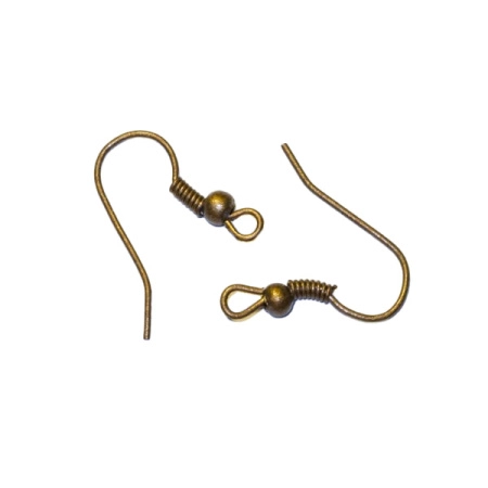 Швензы открытые, 18мм, с шариком и пружинкой, базовый материал - железо, коричневые, пара