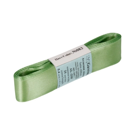 Лента атласная, Gaммa, 25мм, светло-зеленая №083, моток, 5 метров