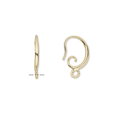 Швензы открытые, 15мм, Лоза, базовый материал - латунь, позолоченные, пара