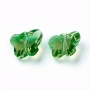 <p>Яркие, летние стеклянные бусины-бабочки зеленого цвета. Имитация бабочек Сваровски. Оттенок может отличаться от фотографии. На бусинах возможны небольшие царапинки. Цена за 5 шт.</p>