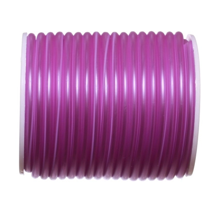 Шнур резиновый полый, около 4мм, фиолетовый, полупрозрачный, 5 метров