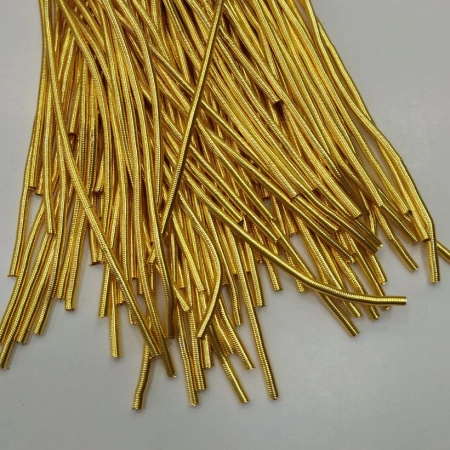 Канитель, 1.5-1.9мм, extra heavy, гладкая, позолоченная (яркое золото), 30-40 см, 1 шт.