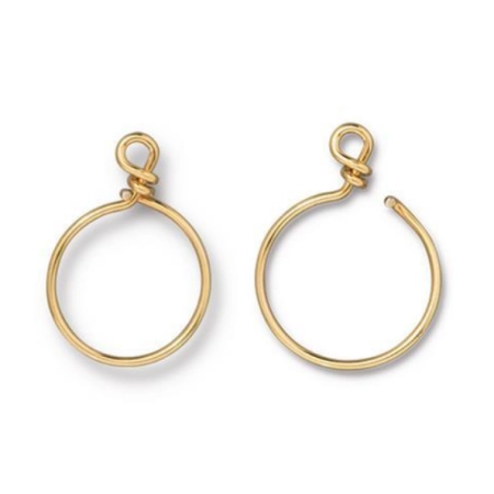 Основа-подвеска для нанизывания, 28х20мм, TierraCast, базовый материал - латунь, позолоченная, 1 шт.