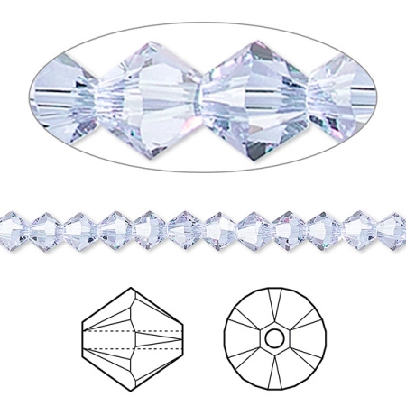 Бусина Swarovski, 4мм, Биконус (#5328), александрит (цвет 503), 10 шт.