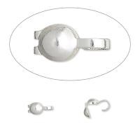 Концевики, 8х3.5мм, каллоты, базовый материал - латунь, посеребренные, пара