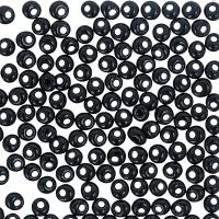 Бисер TOHO Magatama, размер 3мм, цвет #49 (Непрозрачный, черный), 10 грамм