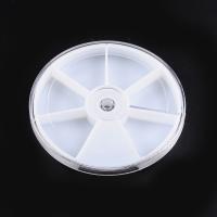 Коробочка для хранения, 8.3х1.2см, круглая, с 6 ячейками, с вращающейся крышкой, 2 шт.