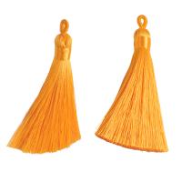 Кисточка декоративная, 75-85х9мм, полиэстер, светло-оранжевая, 2 шт.
