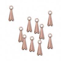 Подвеска, 8х4мм, колокольчик, базовый материал - латунь, медное покрытие, 5 шт.