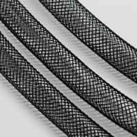 Бижутерная сетка-рукав, 20мм, черная, 5 метров