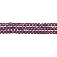Бусины стеклянные, 4мм, фиолетовые, 76 шт., низка