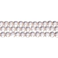 Бусины стеклянные, 6мм, кристально-прозрачные, 60 шт., низка