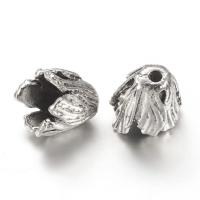 Конус, 17х17х14мм (внутренний размер 13х11мм), тюльпан, базовый материал - цинковый сплав, стиль тибетское серебро, 5 шт.
