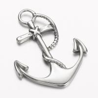 Подвеска, 40х31мм, якорь с веревкой, базовый материал - нержавеющая сталь, без покрытия с чернением, 1 шт.