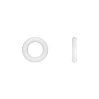 Колечко силиконовое, 10х2.0мм, белое, базовый материал - силикон, без покрытия, 20 шт.