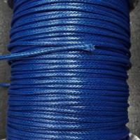 Шнур синтетический вощеный, полиэстеровый, около 2мм, синий, 10 метров