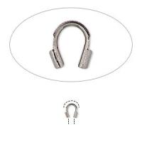 Концевики, 4х4мм (внутренний размер 0.56мм), защитные скобы Accu-Guard, базовый материал - латунь, вороненая сталь, пара