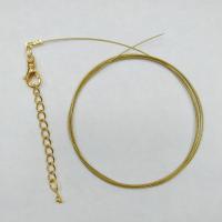 Набор для бус (колье, браслета), тросик цвета античное золото с позолоченными концевиками, карабином и удлинителем, базовый материал - сталь, 1 метр + 7 см