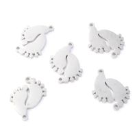 Коннектор, 15х11.5х1мм, следы на песке, базовый материал - нержавеющая сталь, без покрытия, 5 шт.